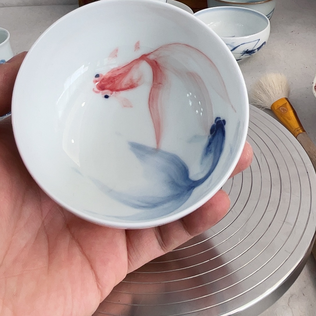 满***手工手绘陶瓷作品