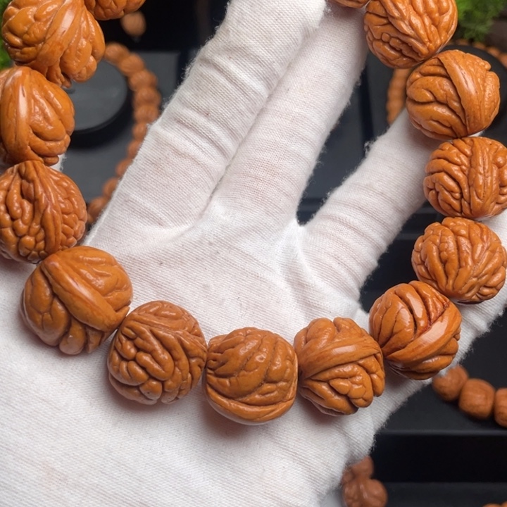 木质类精品桃核单圈