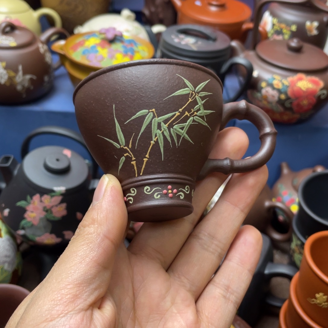 茶杯红泥紫砂主人杯100cv