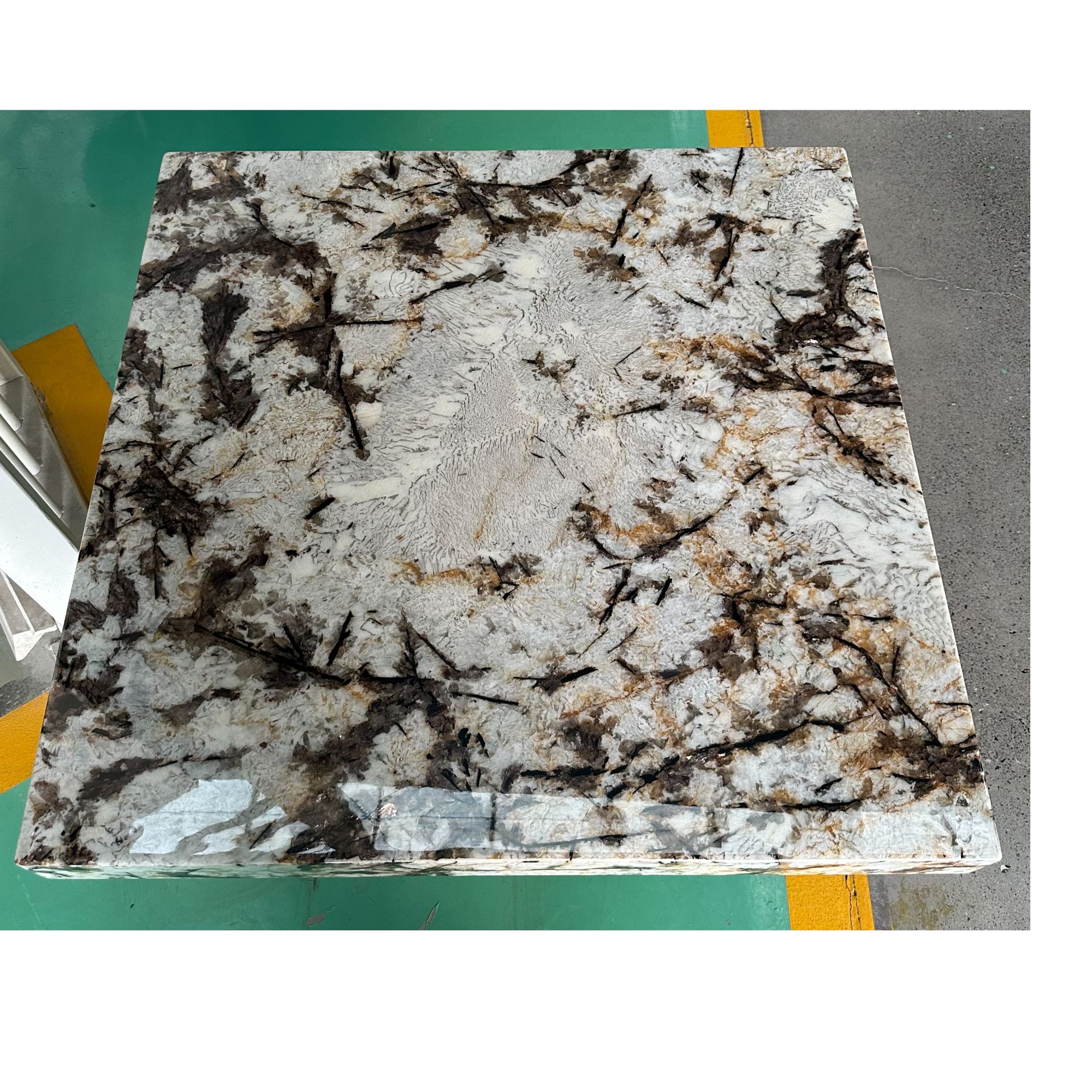 奢石金孔雀茶几80*80 