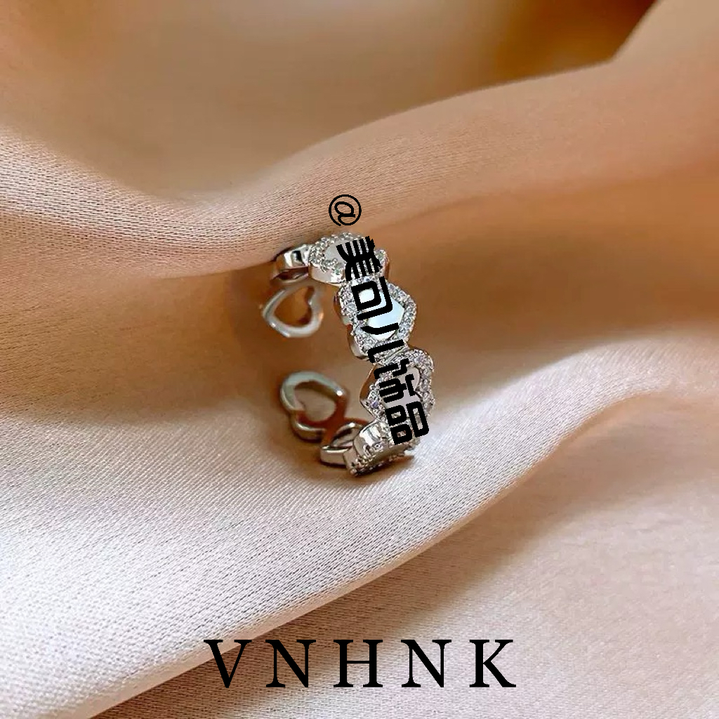 铜合金合成锆石戒指 美可儿   G619   银色时尚气质百搭戒指