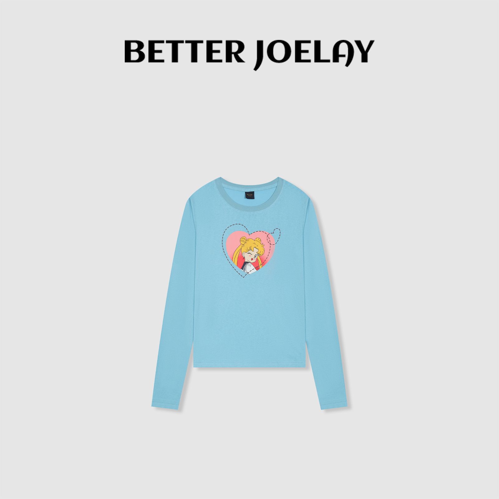 BETTER JOELAY-【爱心美少女】时尚百搭简约T恤长袖休闲风KH3598