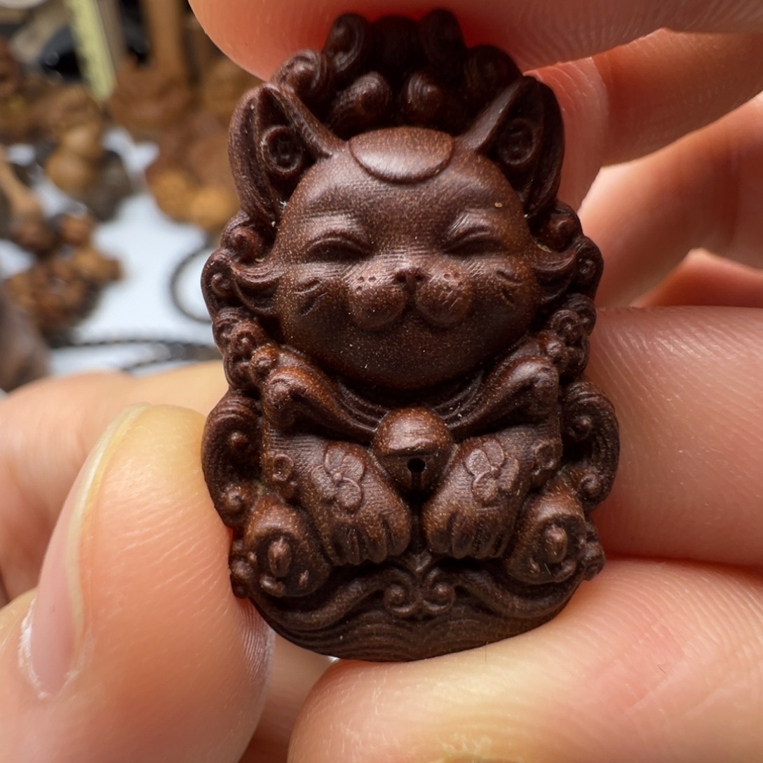 檀香木招财猫老山檀