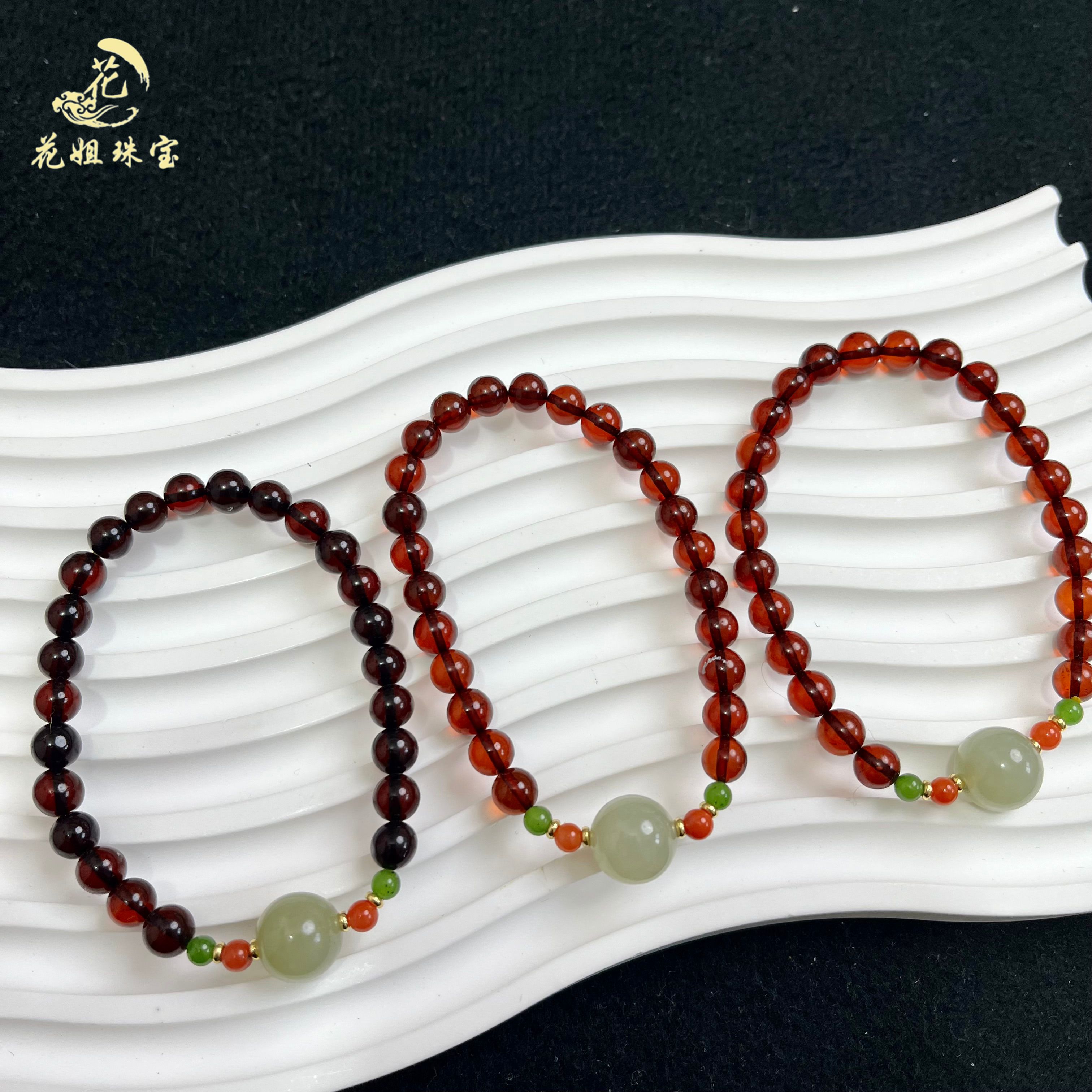 C83天然琥珀血珀手串6.5+mm设计款血珀手串 多样性发其一