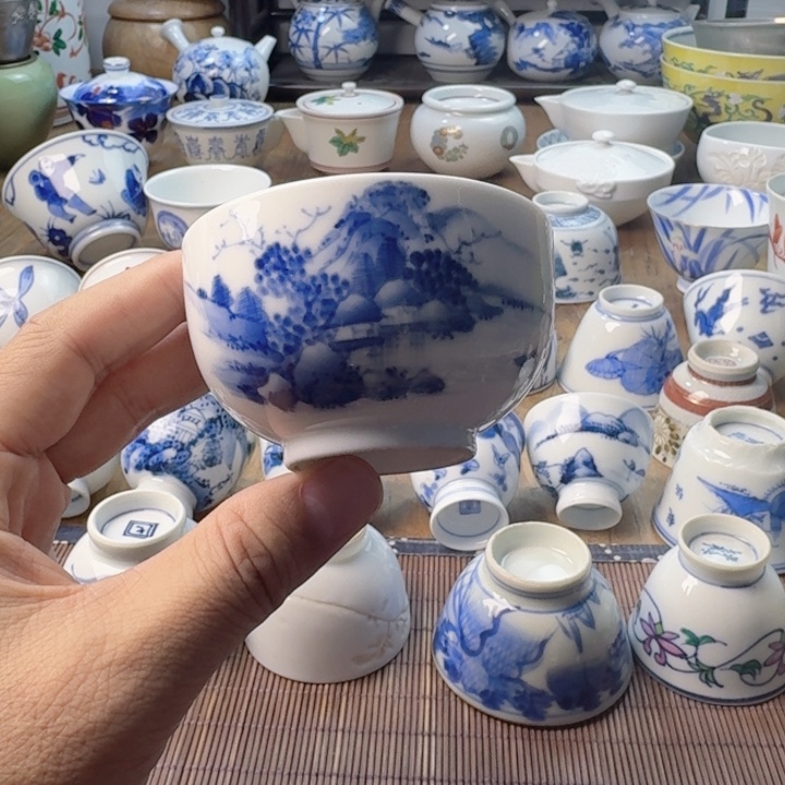 青花瓷器杯子茶具