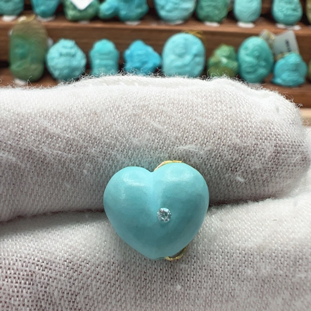 绿松石未镶嵌爱心 12.2mm