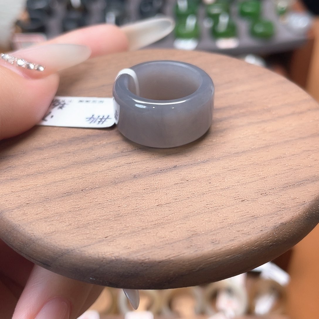 和田玉未镶嵌戒指11-17.0