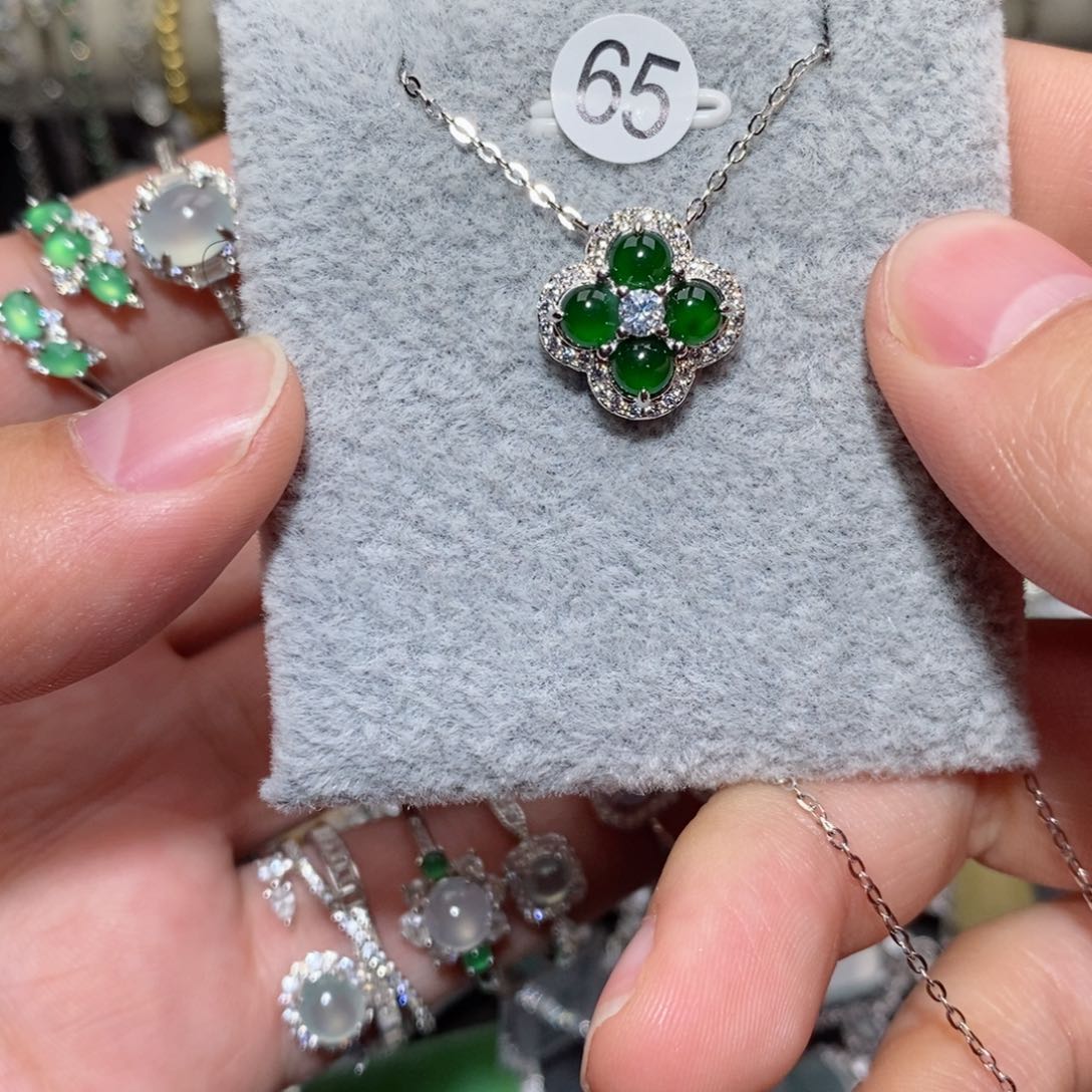 翡翠颈饰银S925镶嵌j k lo