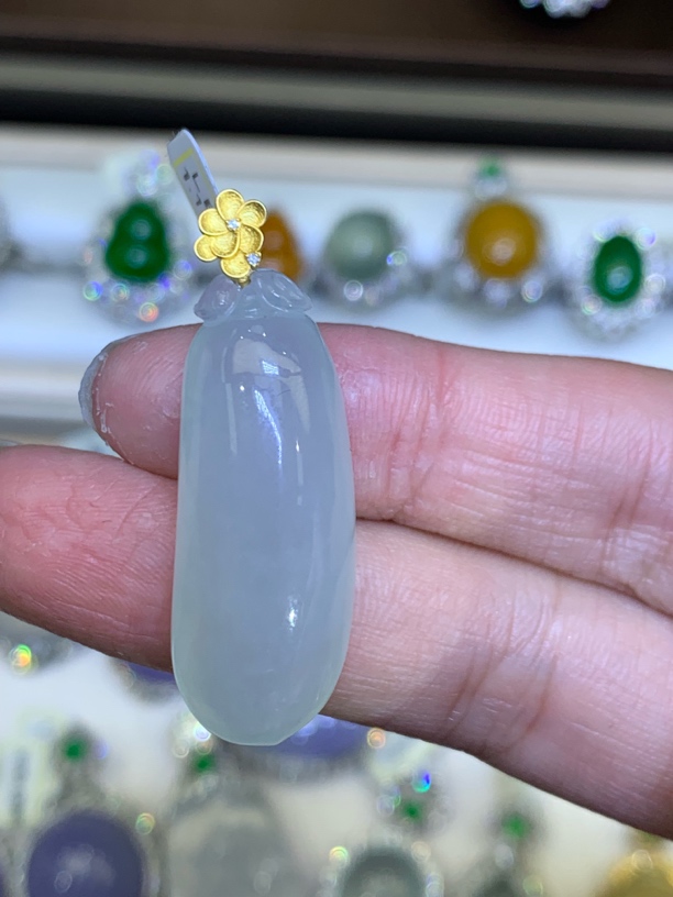福瓜吊坠2.10天然A货翡翠
