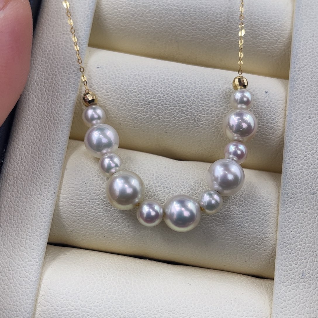 18K金镶嵌颈饰海水珍珠