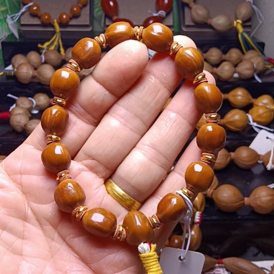 手串/手链橄榄核橄榄核手串三花铁核蒜头料蜜桃臀1.2