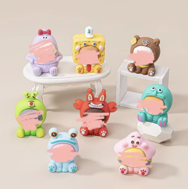 手感漆迪莫海派系列 树脂萌粒diy钥匙扣饰品桌面车载摆件