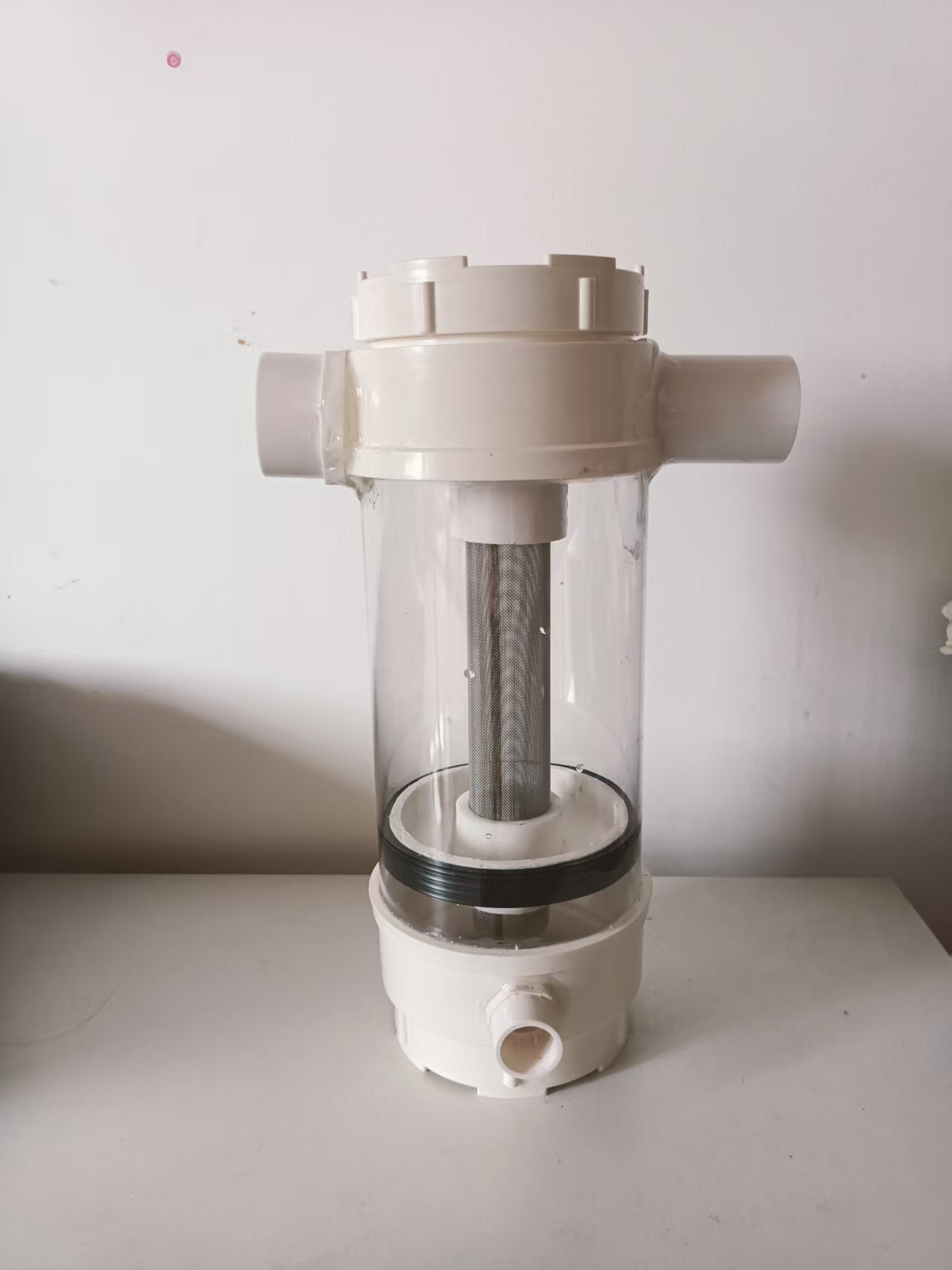 鱼马桶粪便收集器不锈钢滤网鱼缸外置底过滤鱼便分离器