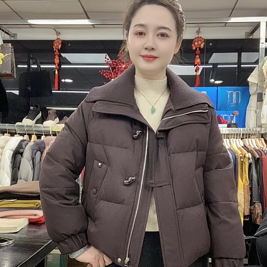 [秀客严选] 针织领时尚休闲羽绒服