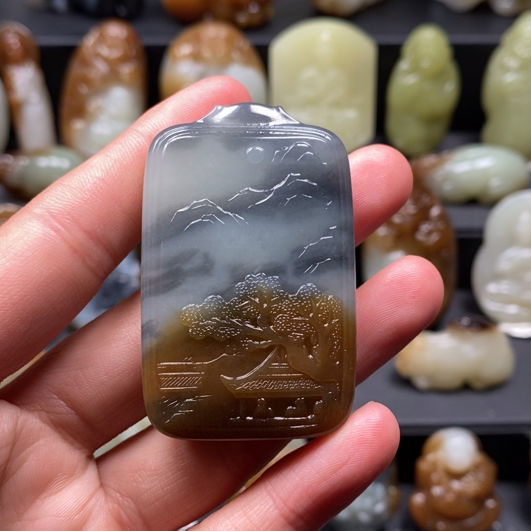 和田玉（糖玉）挂件未镶嵌