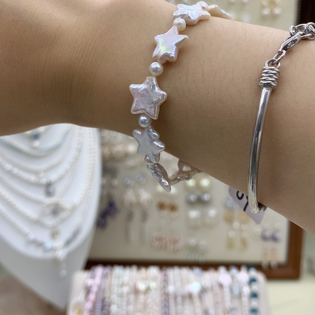 耳饰银S925镶嵌淡水珍珠