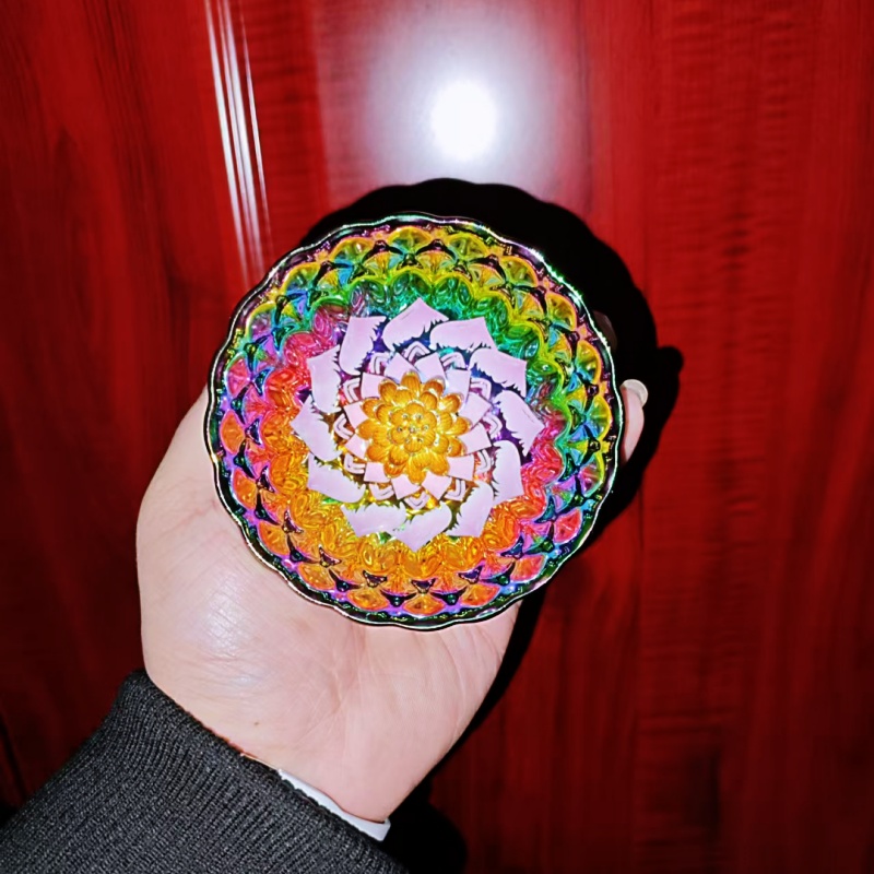 彩粉金莲无礼盒高端茶器主人杯品茗杯手工篆刻莲花杯茶杯水杯