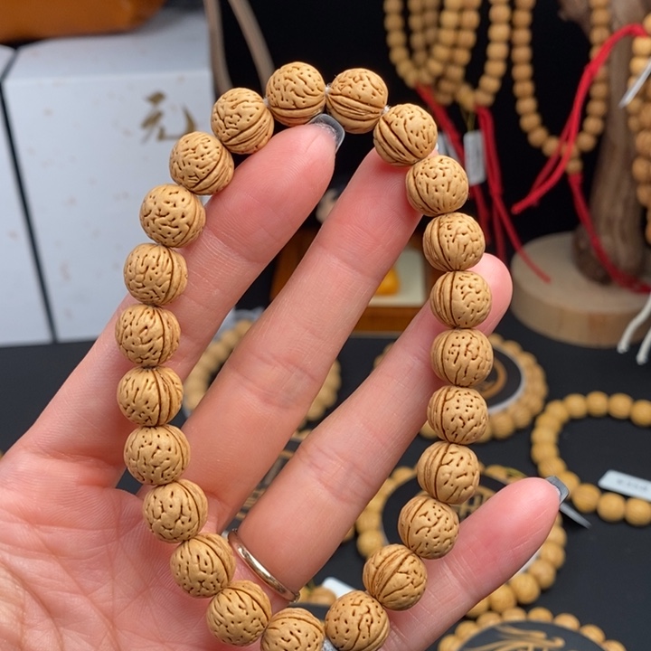 桃核手串玉化皮11 （尺寸误差0.5之间）