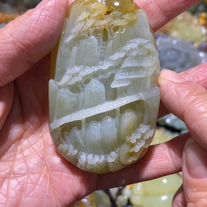 岫玉岫玉吊坠未镶嵌