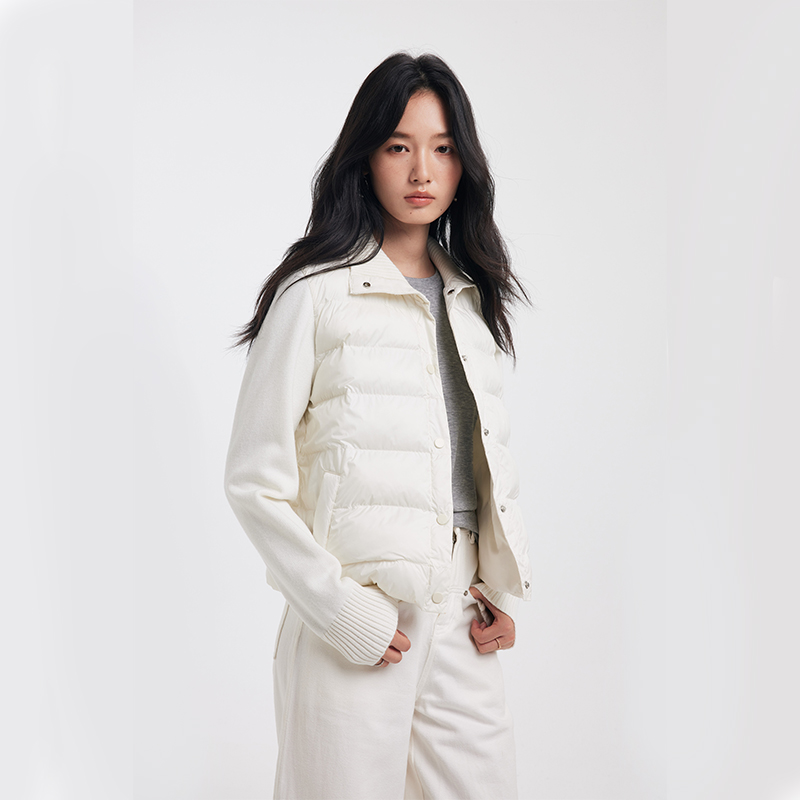 XVRV2025秋冬百搭科技绒立领纽扣运动外套高智风纯色保暖棉服上衣