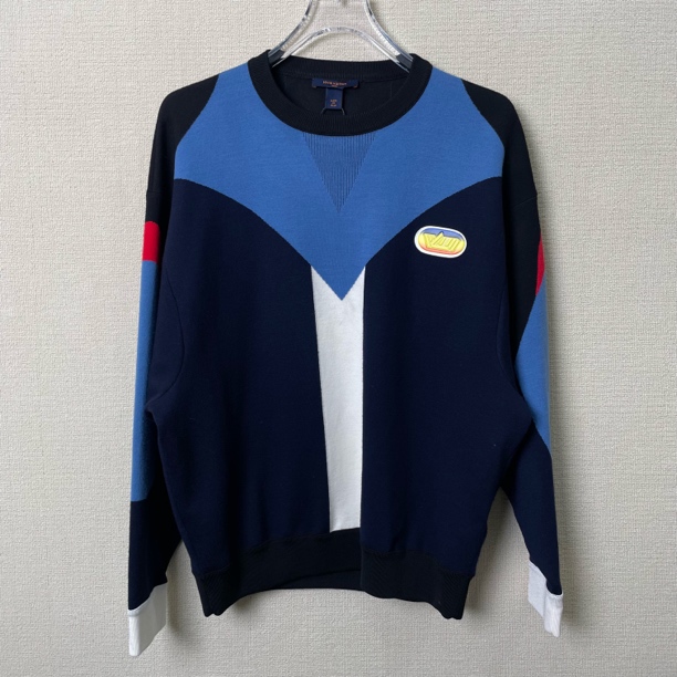 99新 LouisVuitton/路易威登 拼接针织毛衣/尺码M