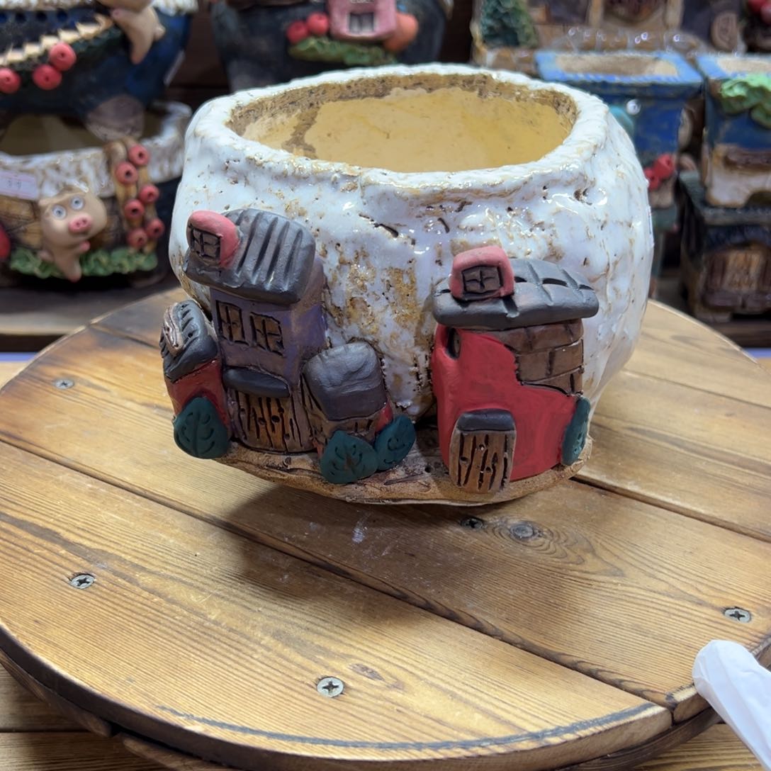 红陶嘻哈多肉花盆