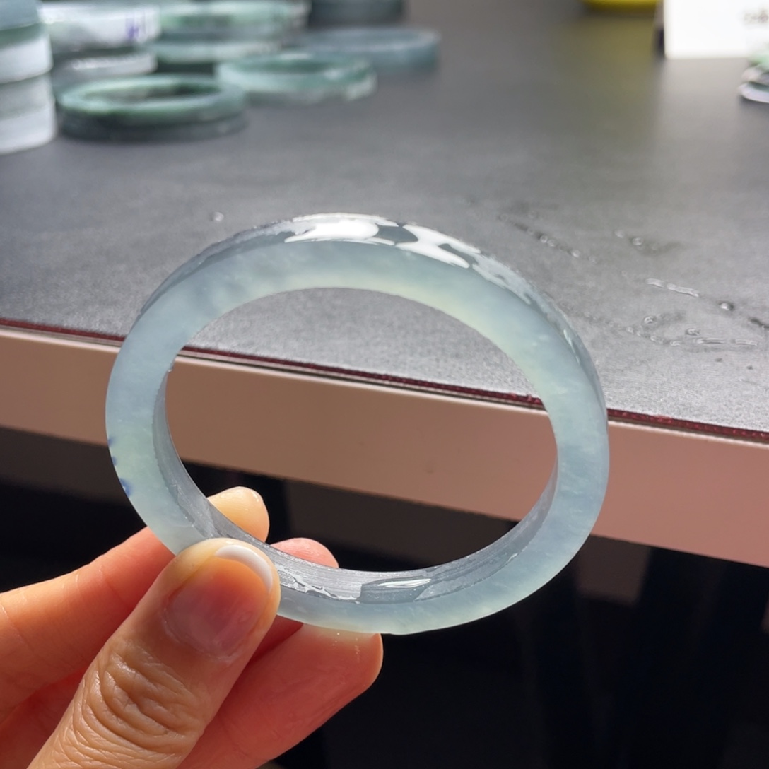 定制翡翠5354冰圆条未镶嵌