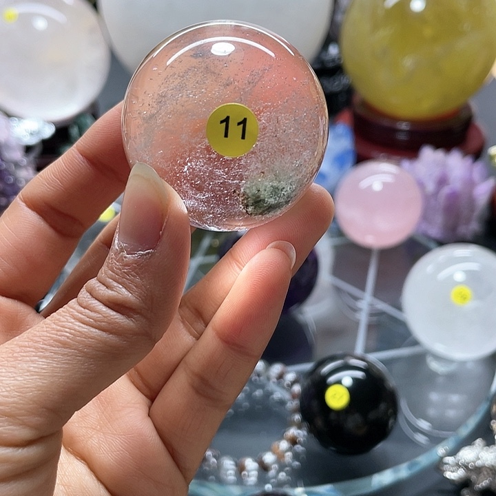 水晶水晶球白卡4.5A11号未镶嵌