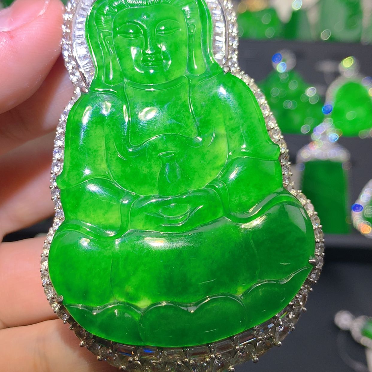 【闪购商品】翡翠吊坠(不含链)银S925镶嵌