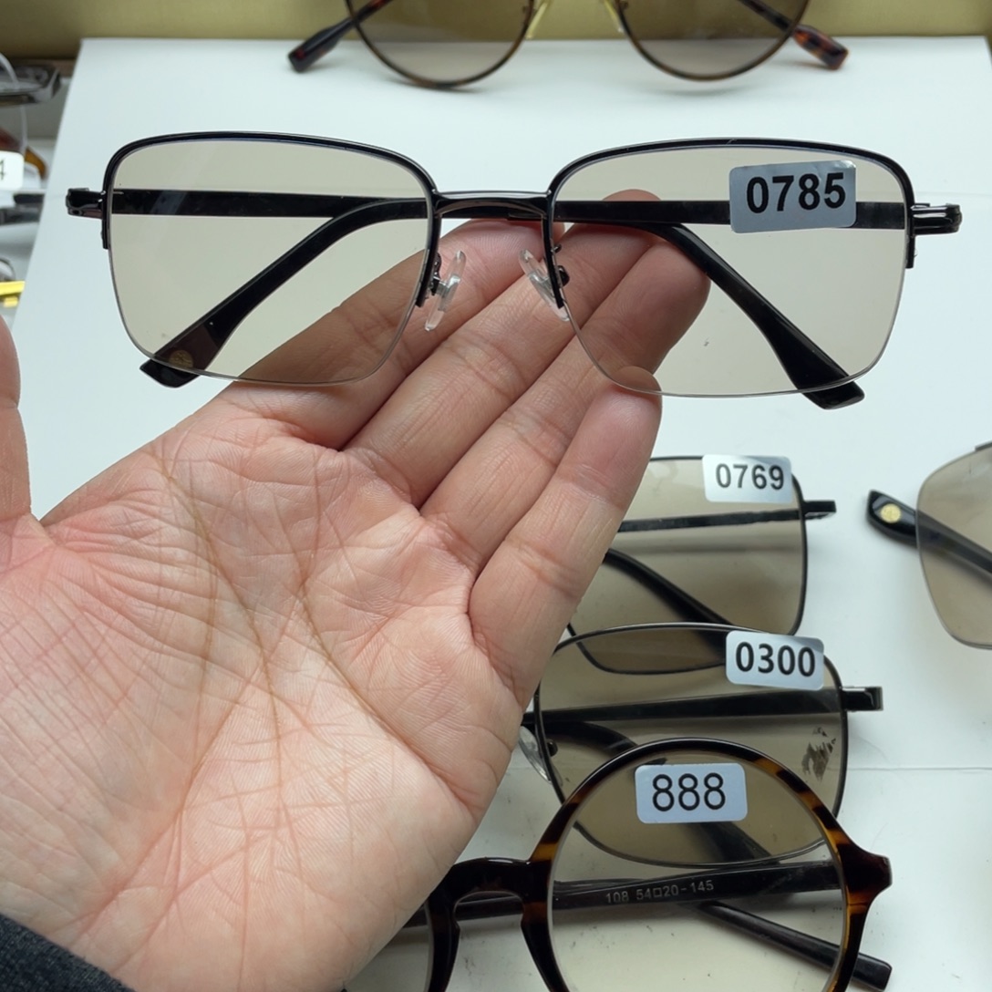 茶水晶半框眼镜 0785