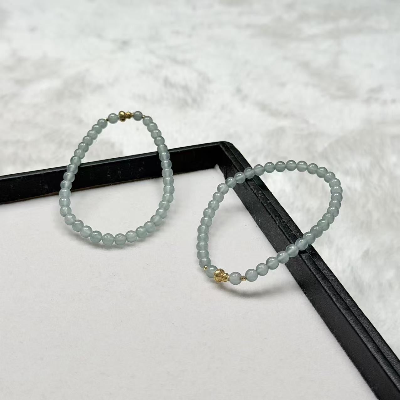 【睿泽赏宝】18K金葫芦翡翠手串 多样性发一  4mm  KYLL121506