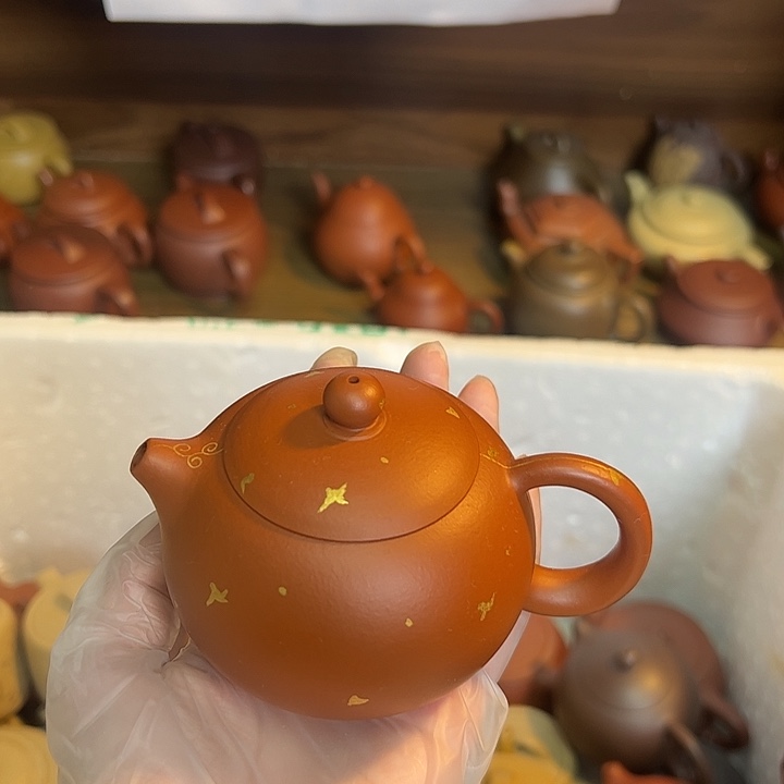 茶壶紫砂宜兴紫砂壶朱泥190