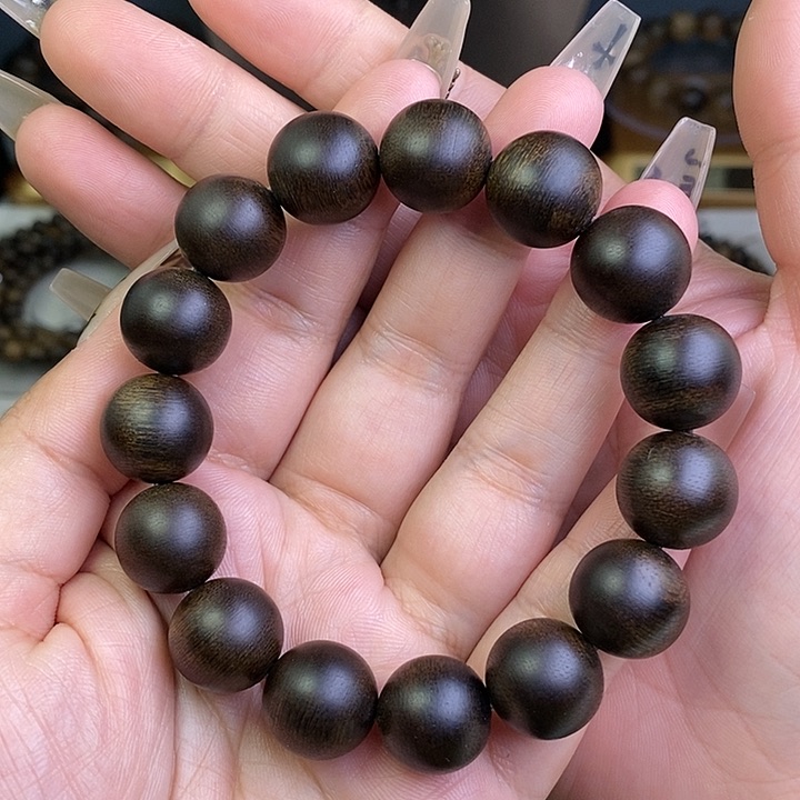 沉香手串【**】越南芽庄白棋楠1.4圆珠