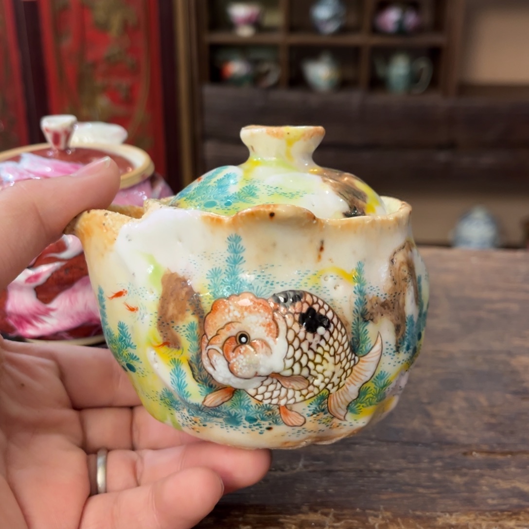 柴烧手工手绘陶瓷