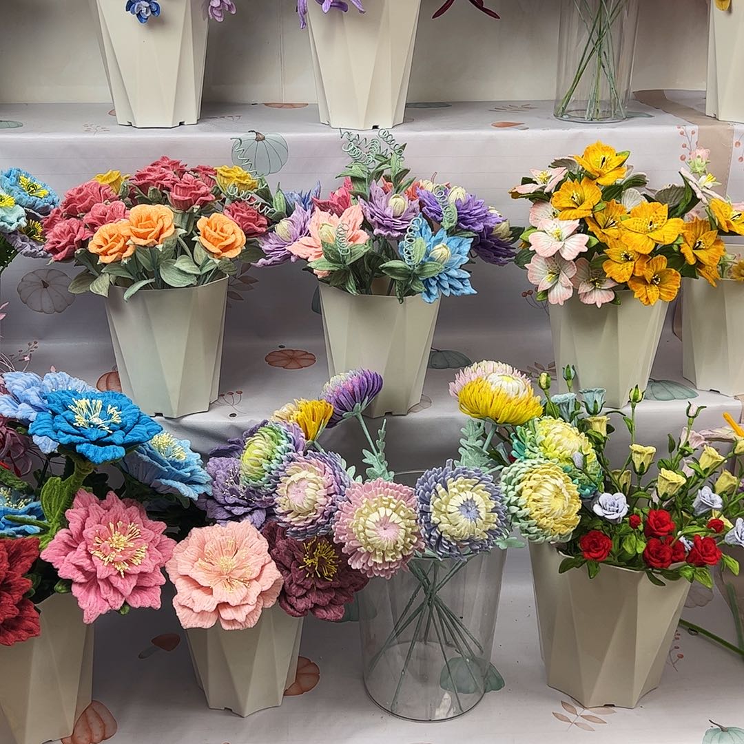 扭扭棒成品手工花