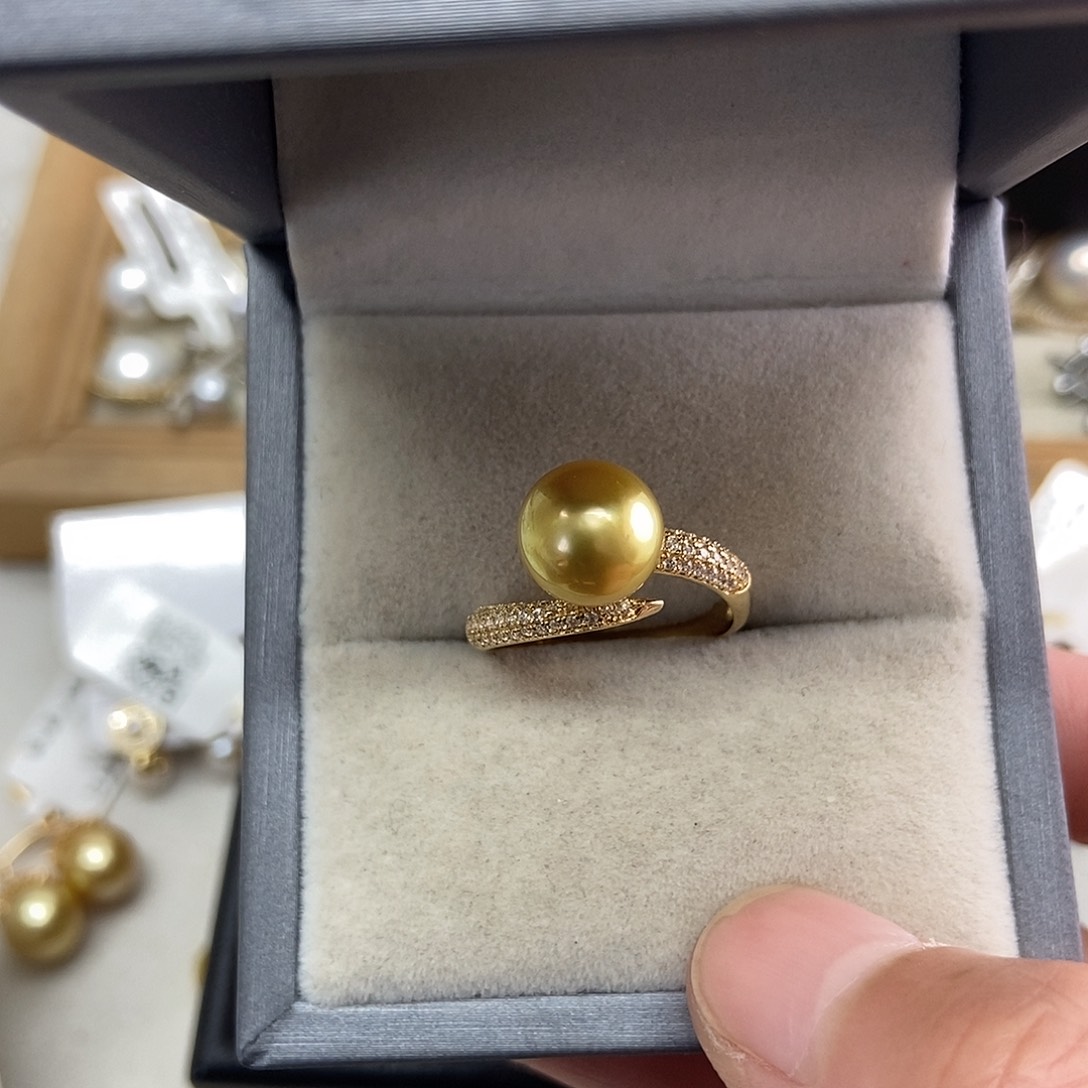 海水珍珠银S925镶嵌戒指