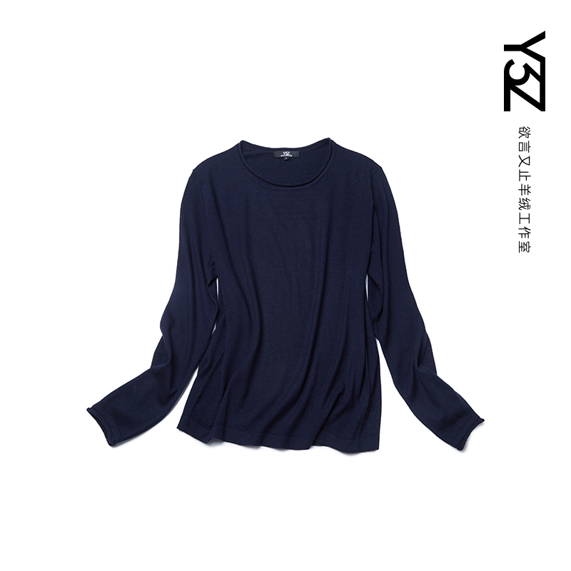 Y3Z/欲言又止 <边界感>羊绒羊毛混纺打底 秋冬 气质 针织 圆领