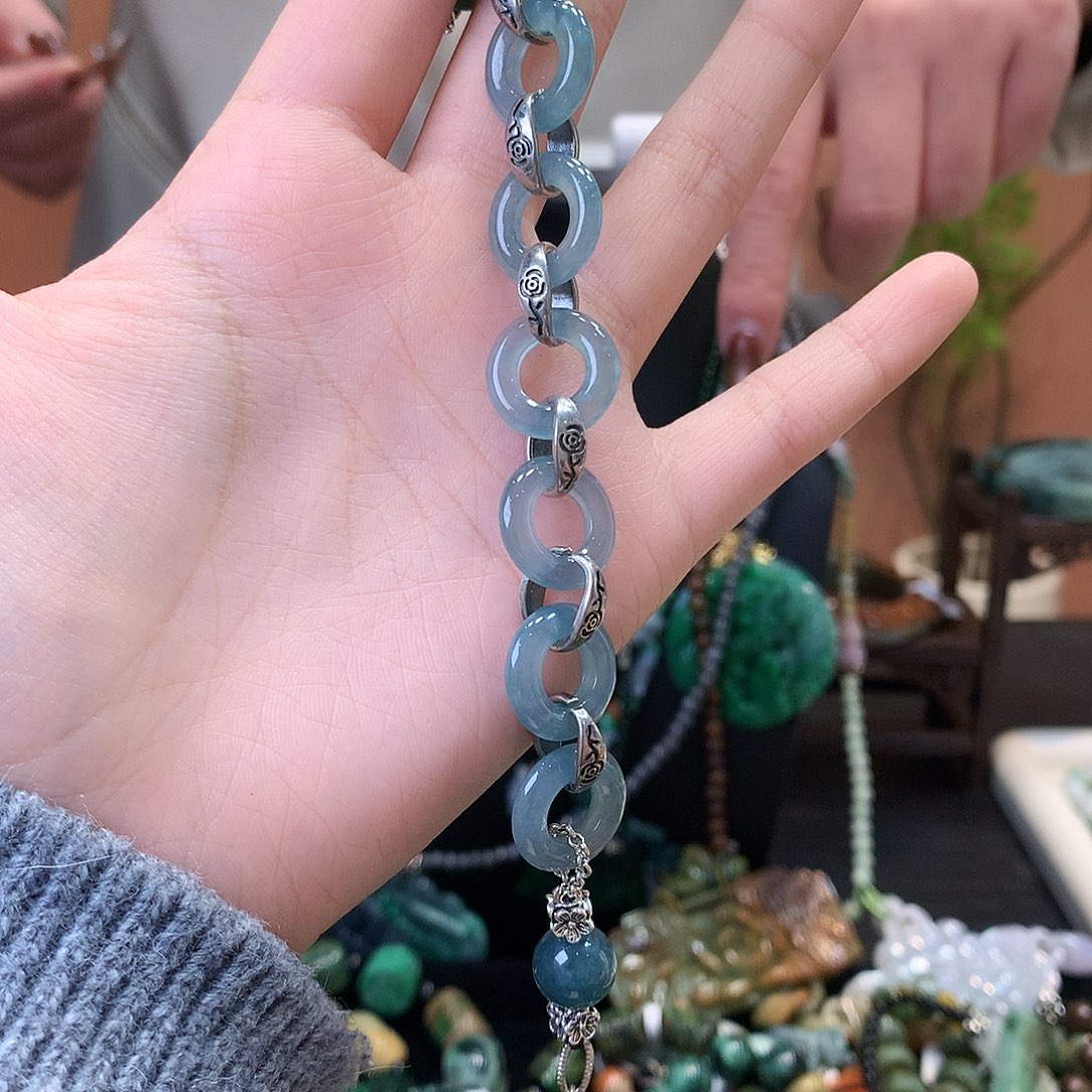 翡翠未镶嵌手链手串