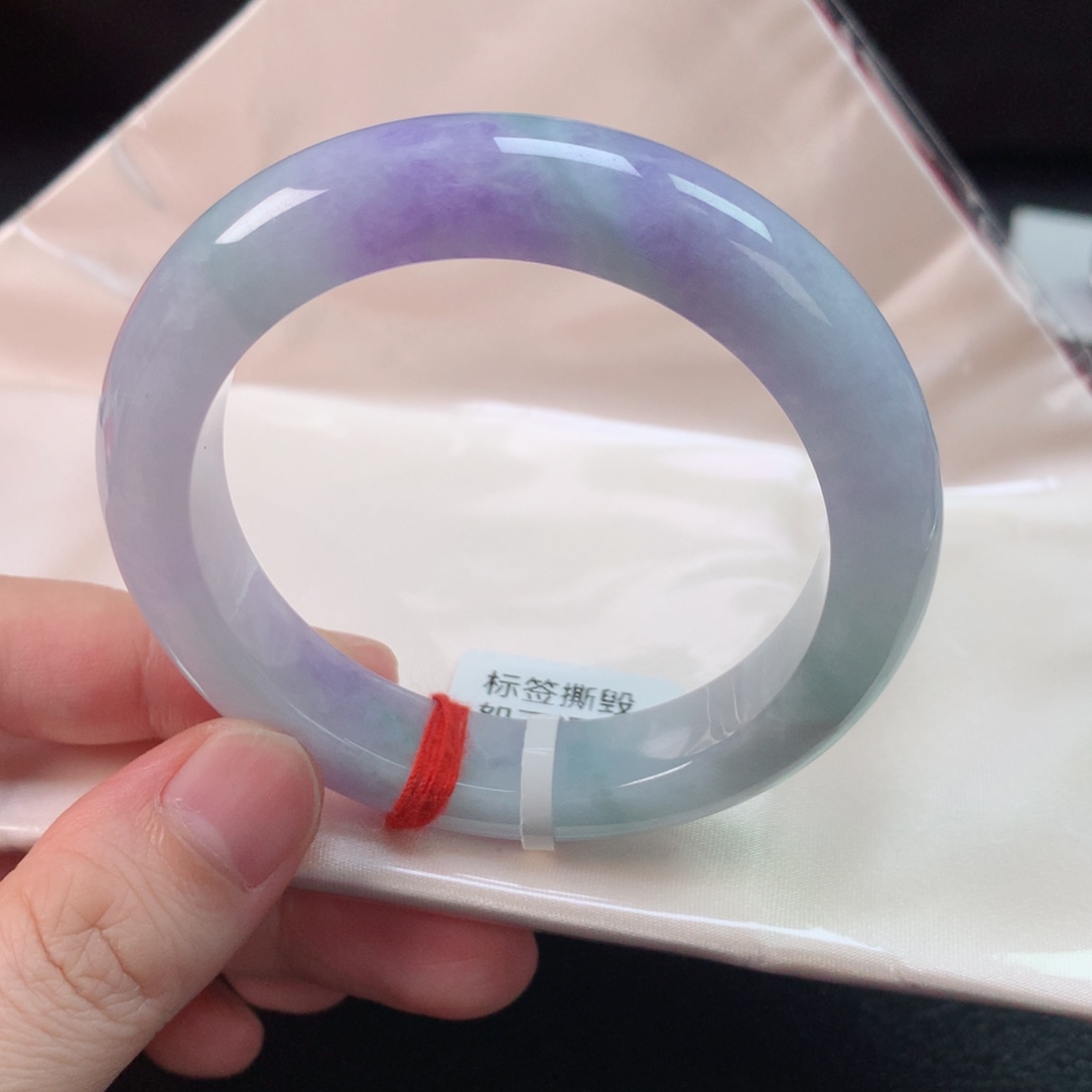 未镶嵌手镯翡翠缅甸天然翡翠手镯54圈口
