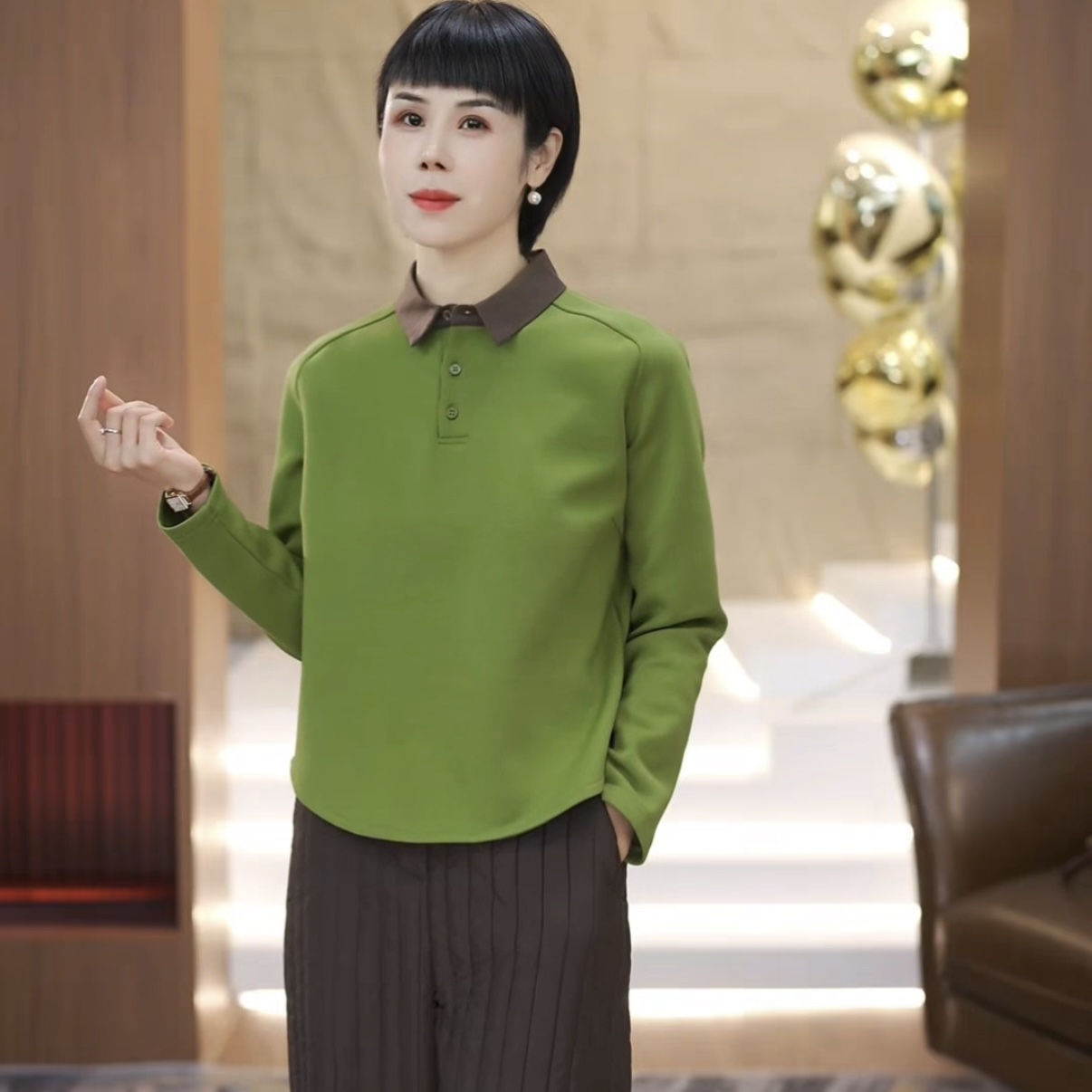 【渲渲推荐】XR-6815冬季休闲时尚翻领小衫