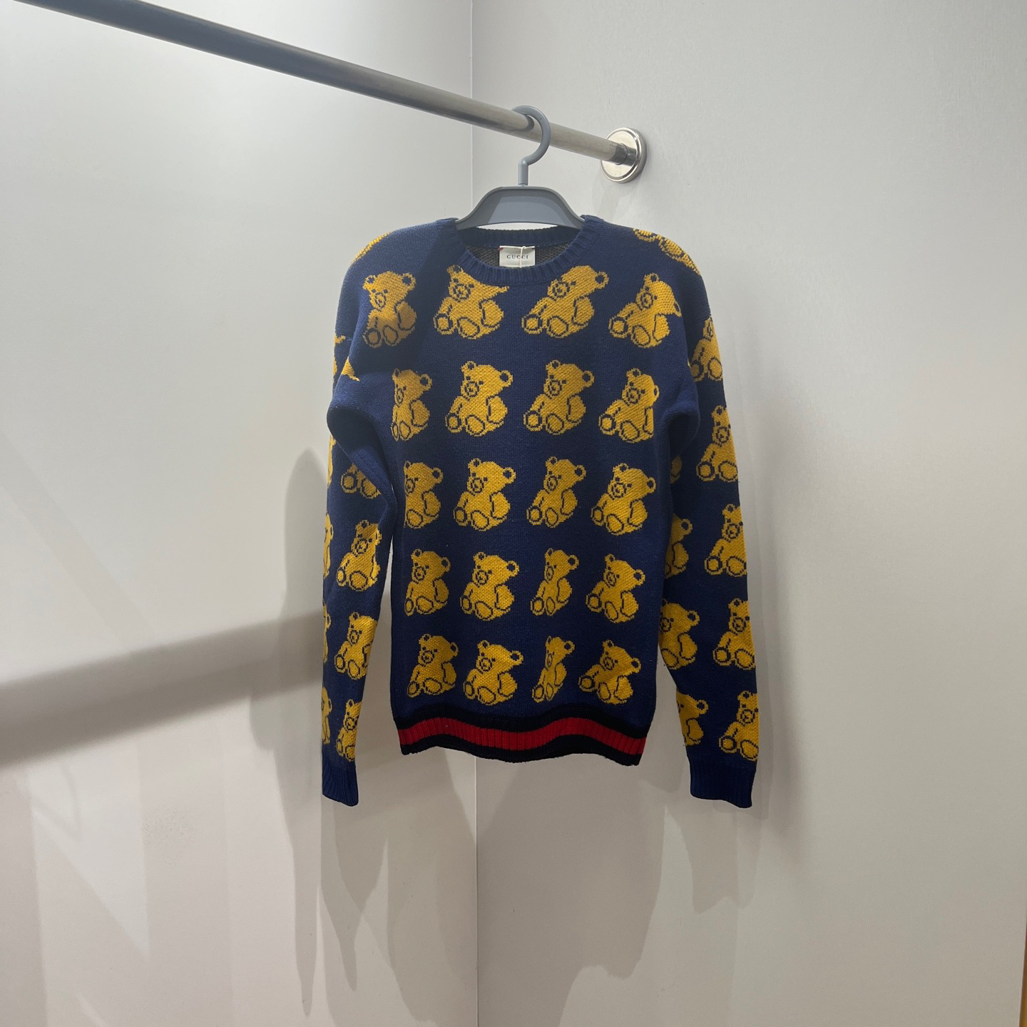 99新 GUCCI/古驰 tob413 小熊毛衣 12码 羊毛