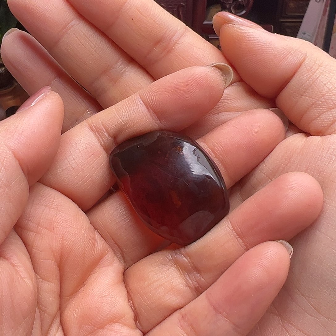 閃***光琥珀未镶嵌裸石抚顺琥珀30287随型7.0g