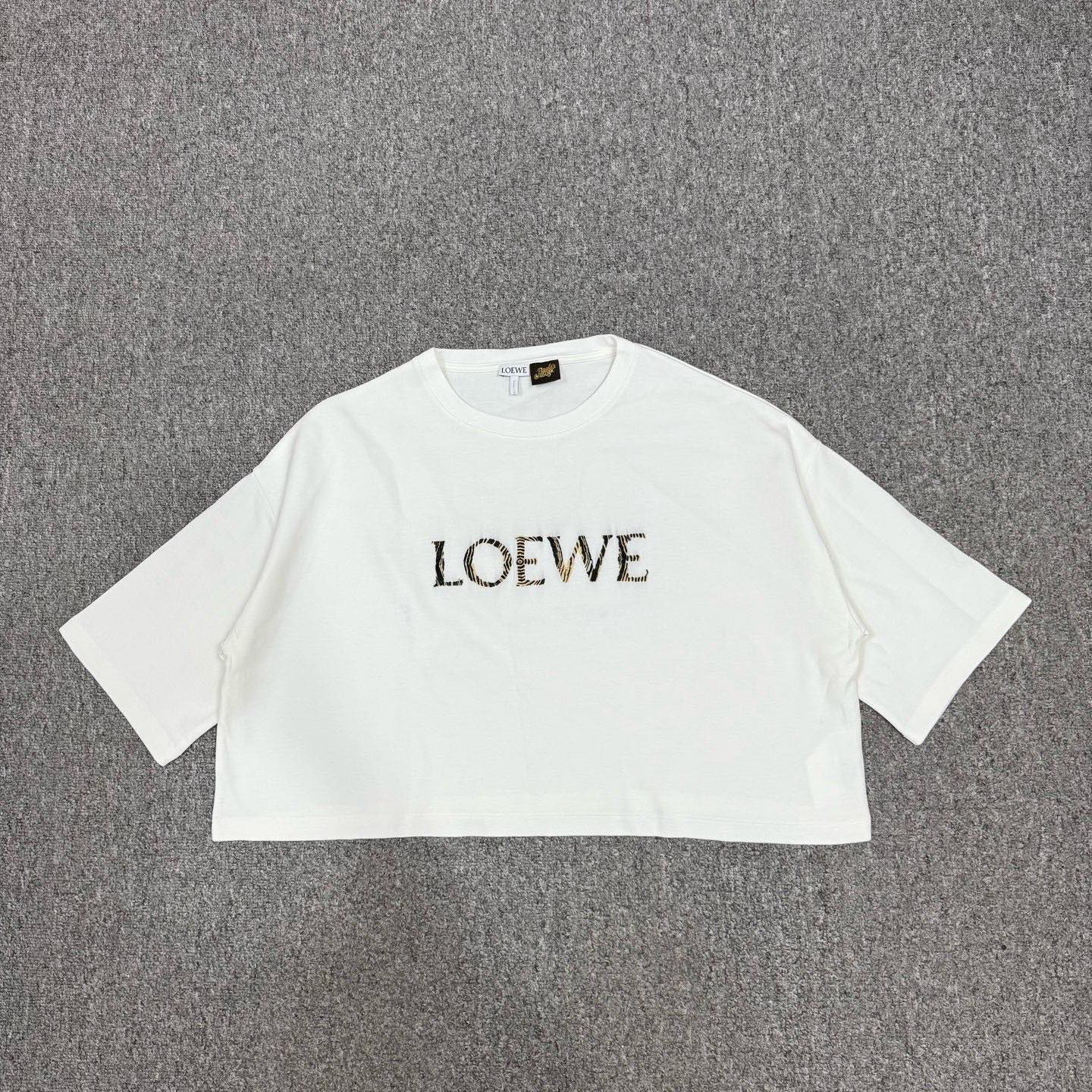 99新 LOEWE/罗意威 16133456 nz 24ss白色刺绣logo短袖 M码99新