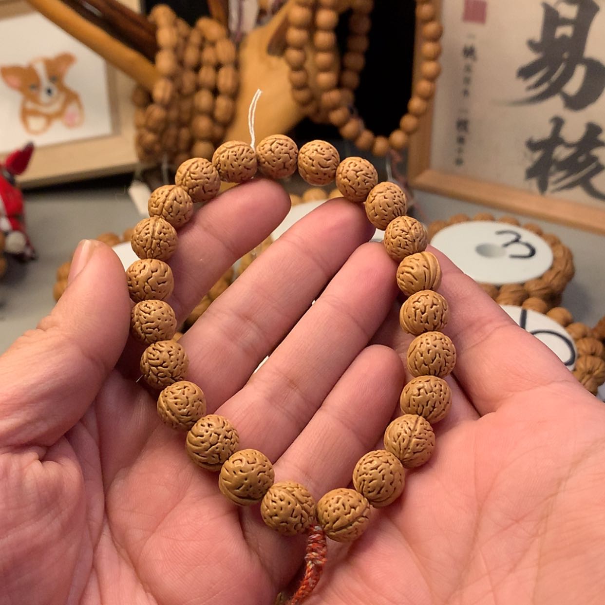 【闪购商品】桃核手串【甲壳虫】1.3小桃核手持