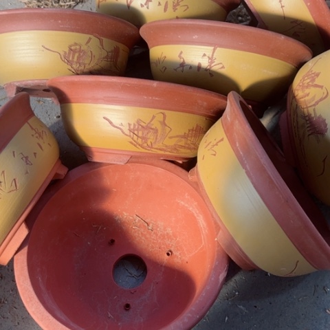 紫砂花盆100-9微瑕27-11。