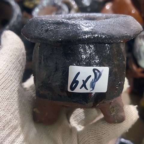 红陶粗陶花盆手工