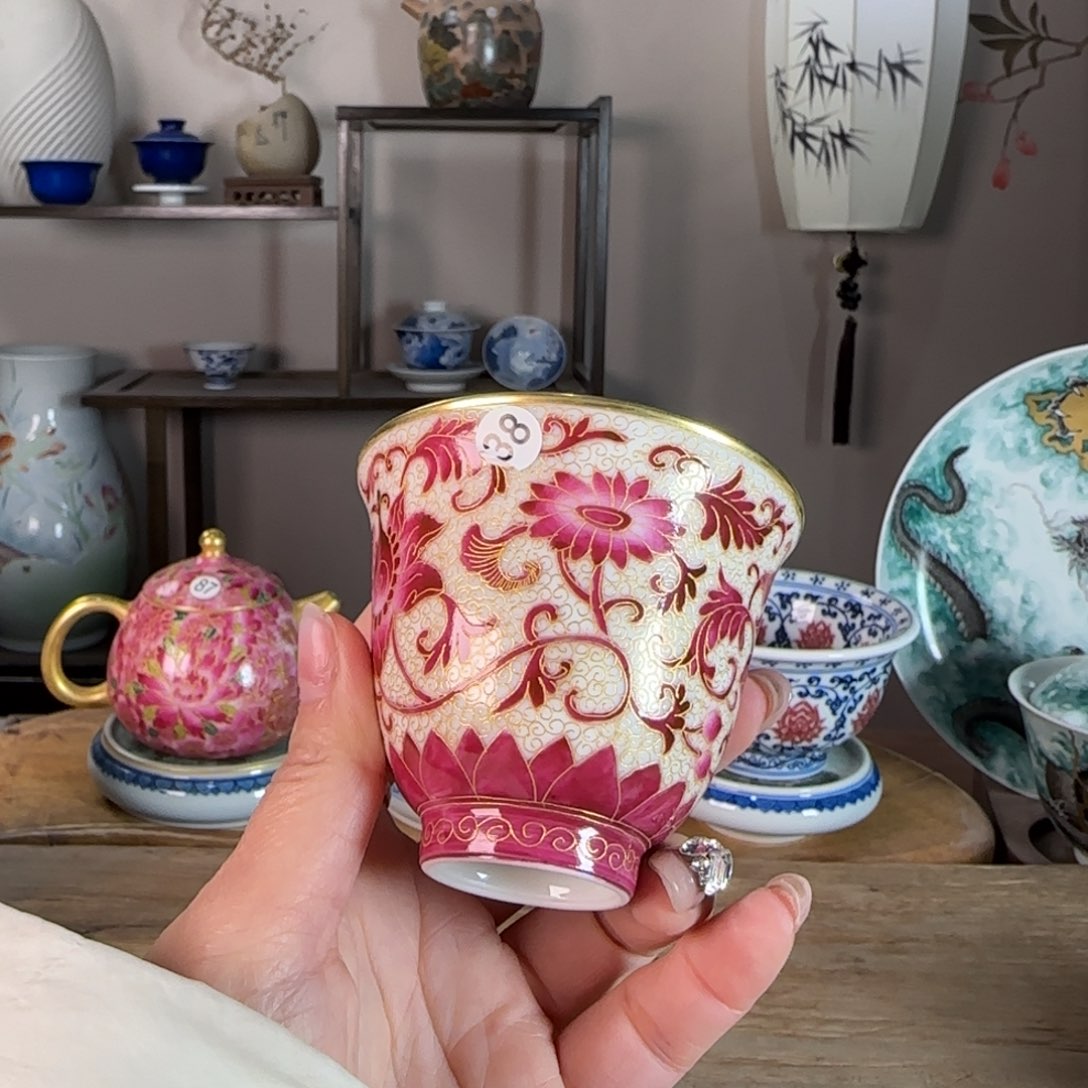 杯景德镇陶瓷柴烧多人