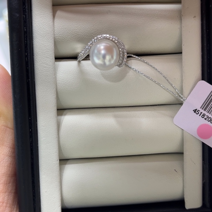 海水珍珠戒指银S925镶嵌