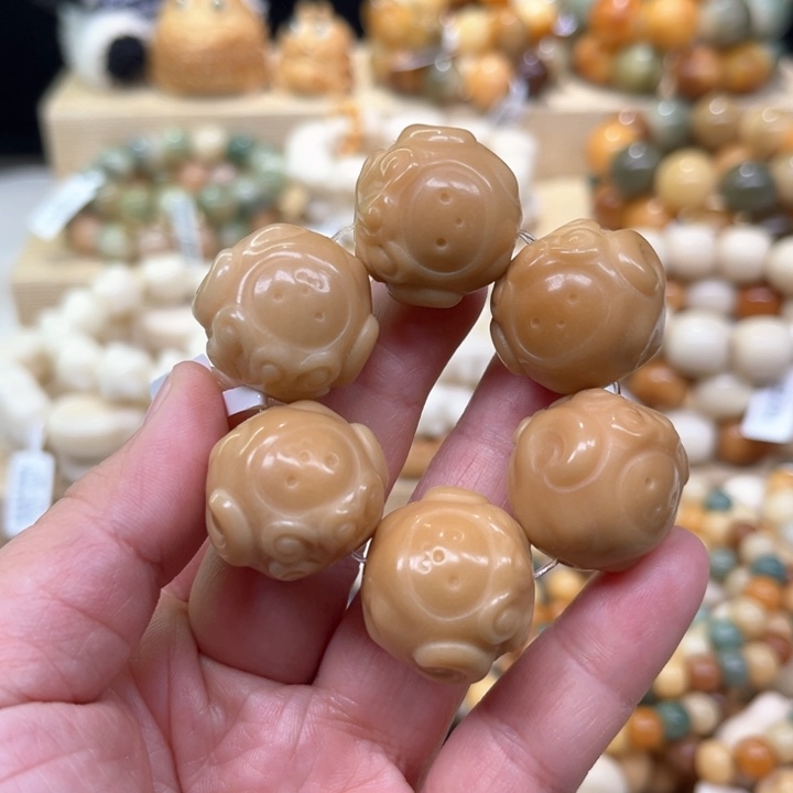 菩提根/象牙果手串卷毛山羊微瑕1-15-181