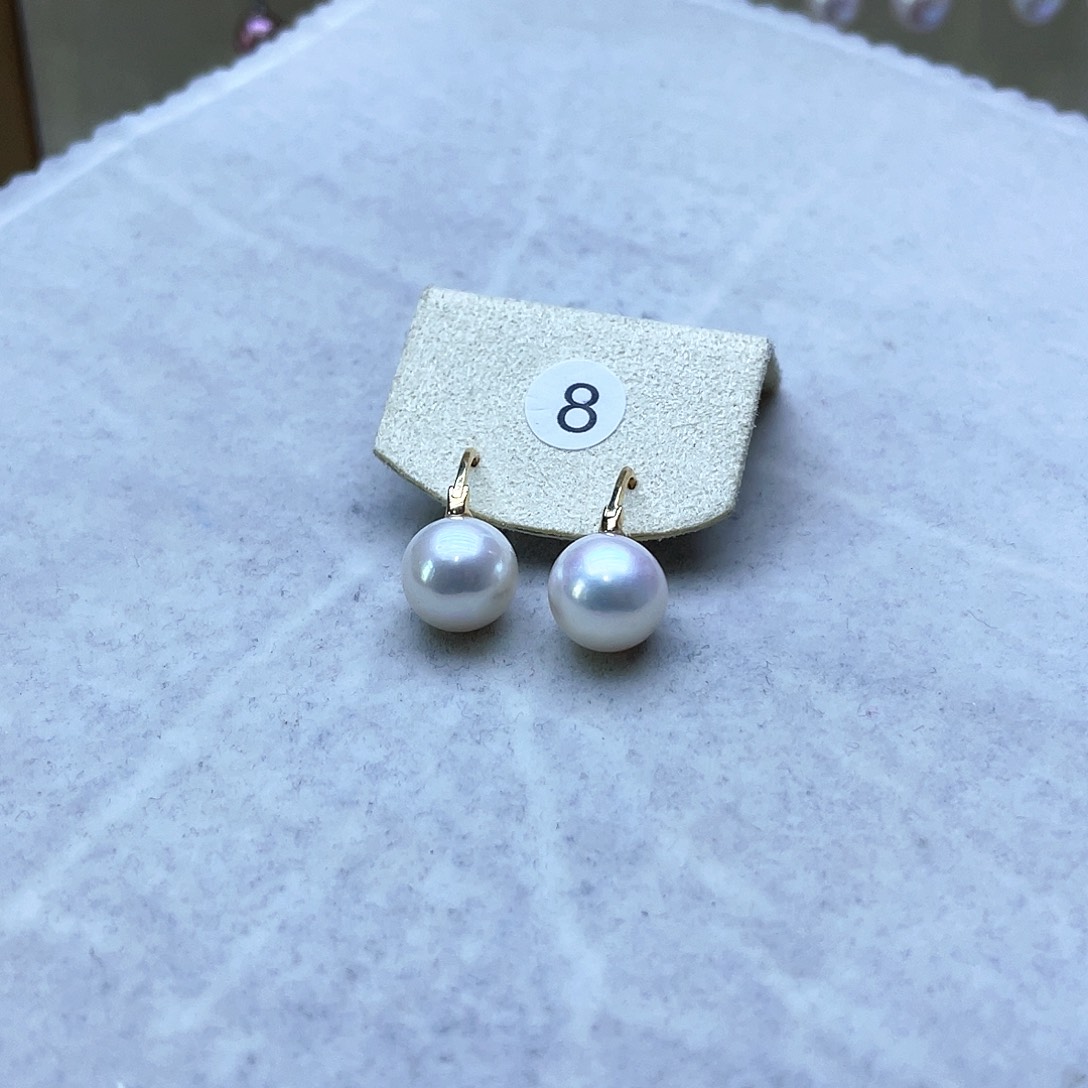 淡水珍珠耳饰银S925镶嵌